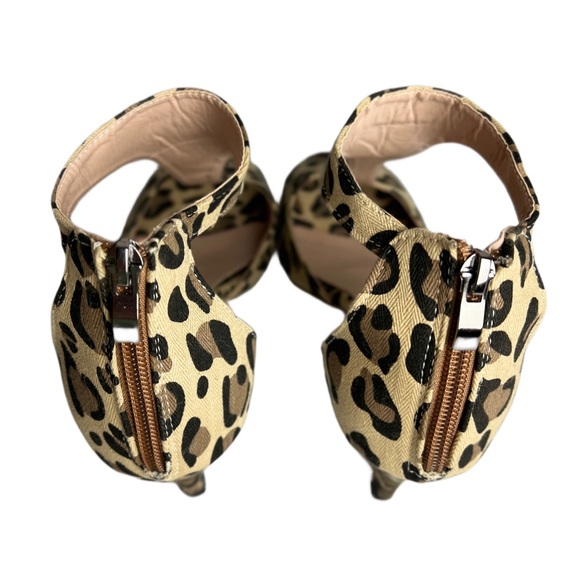 Leopard Print Heels Strappy Sandals Women’s Size 9.5 - Picture 8 of 12